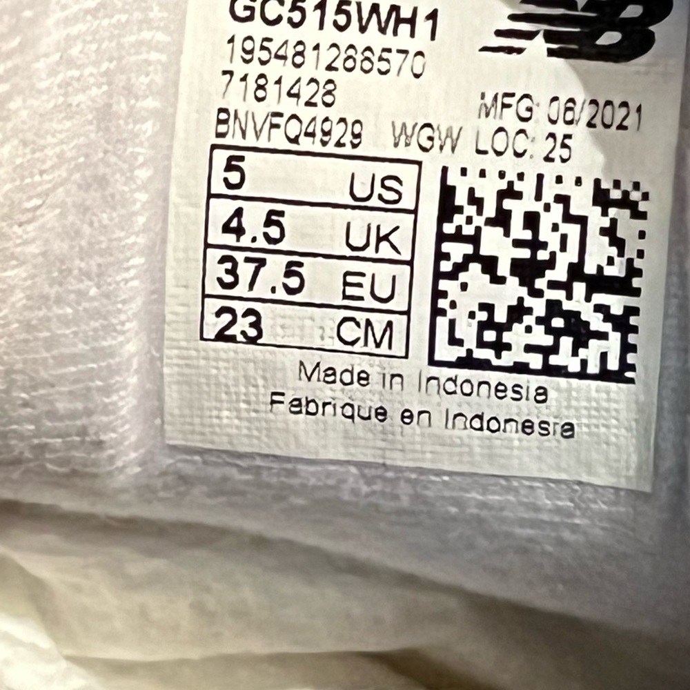 Size 5 New Balance 515 Purple and gray - Picture 6 of 6